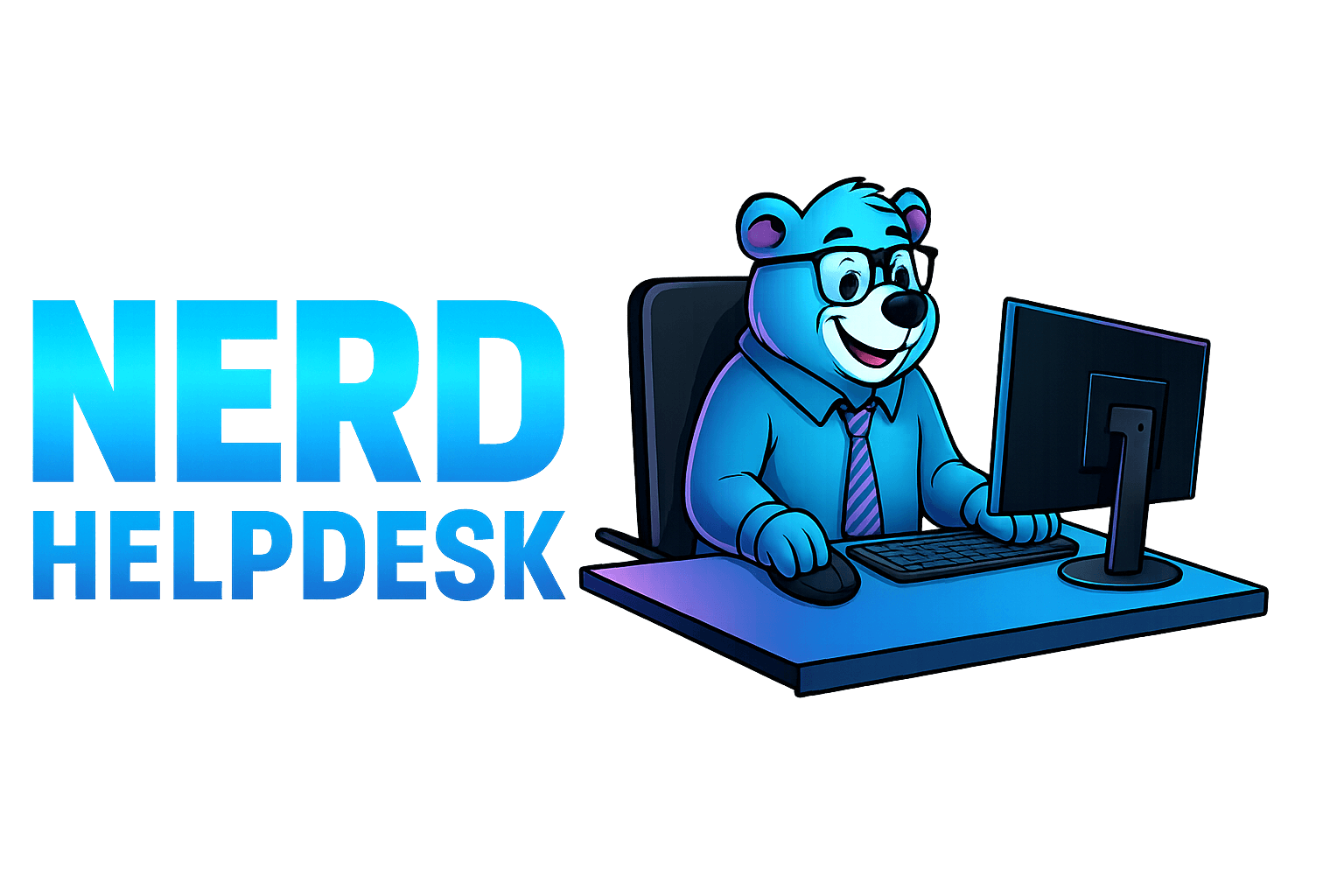 NerdHelpDesk bear logo mascot